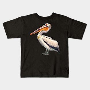 Pixelated Pelican Artistry Kids T-Shirt